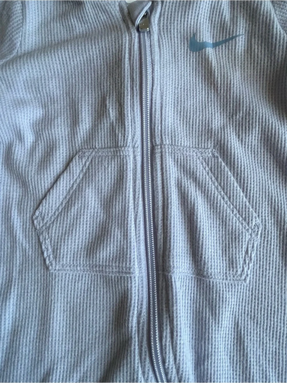 Nike Hooded Romper Waffle Knit Ghost Light Purple 6m